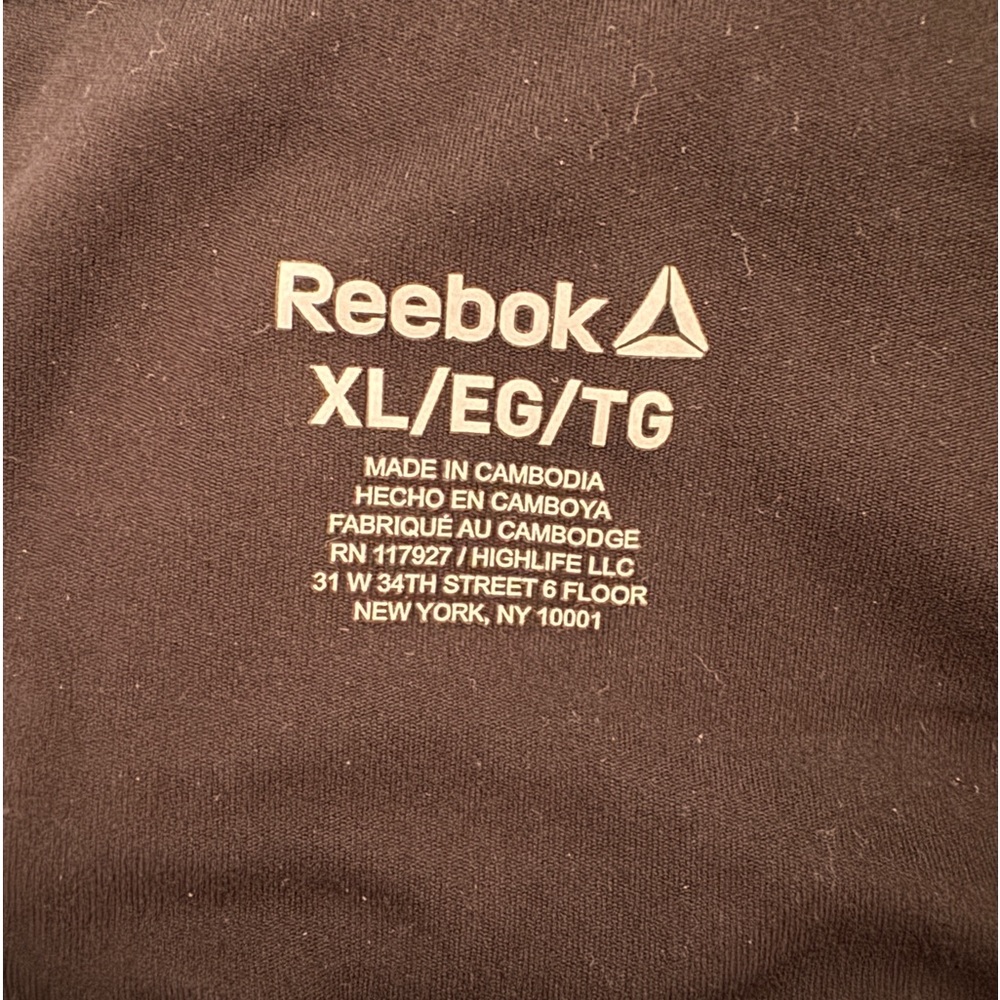 Reebok Crop Workout Leggings 21" Inseam Womens XL Gym Strength Training Running - Picture 4 of 10